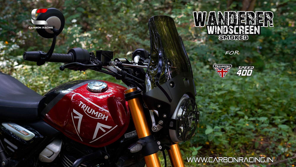 "WANDERER" Premium Touring Windshield for Triumph Speed 400 - Smoked