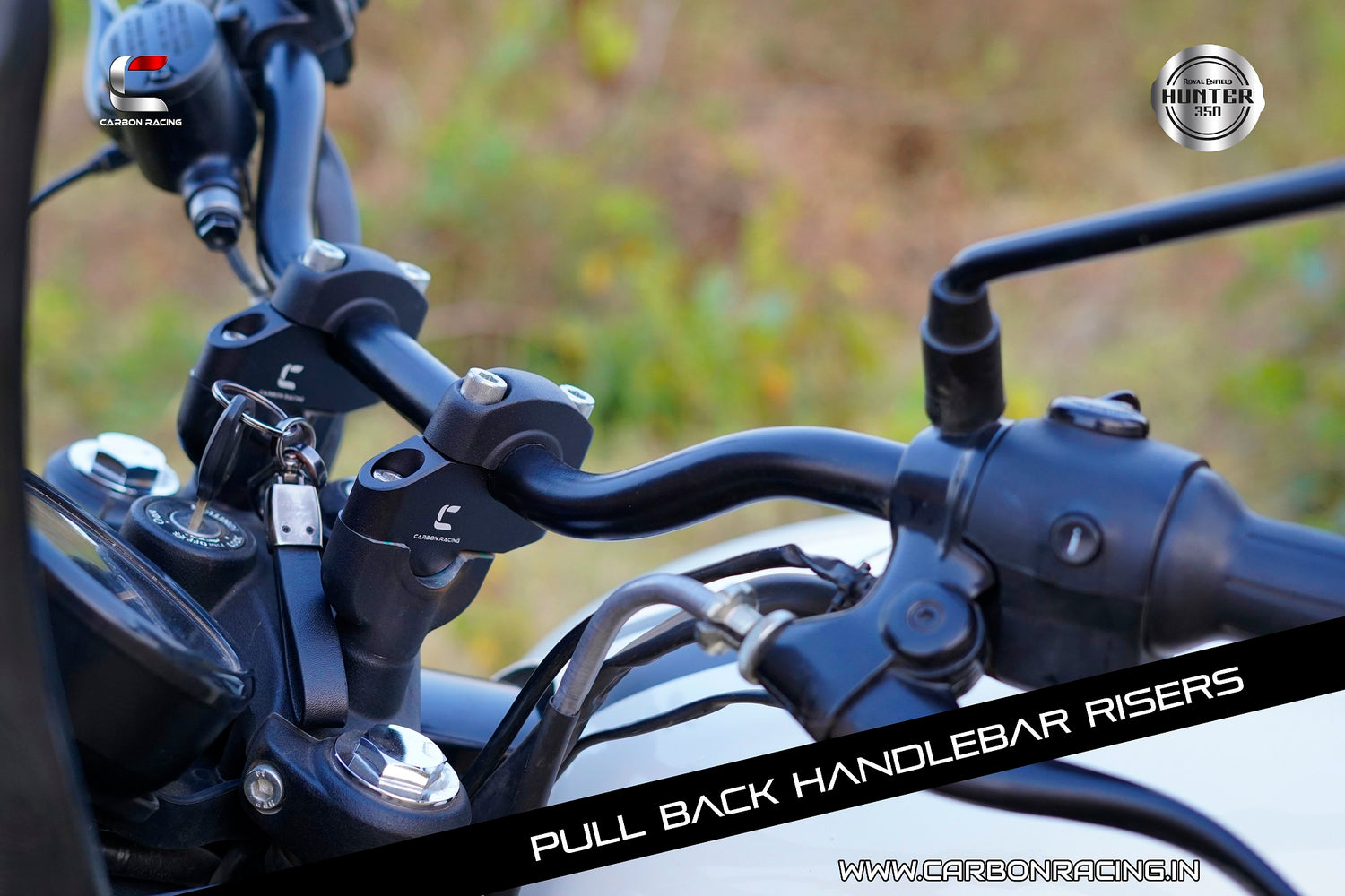 Pull Back Handlebar Risers - Hunter 350