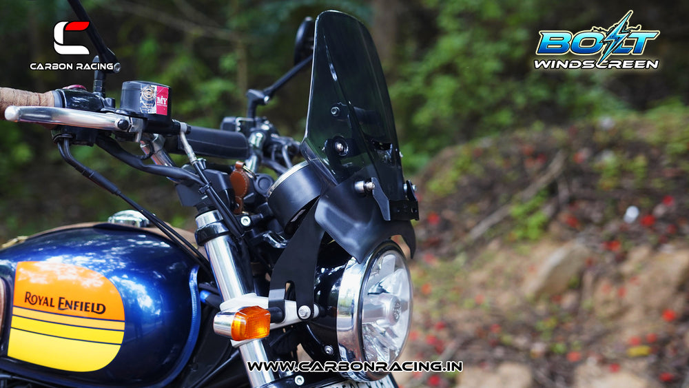 BOLT Windscreen for Royal Enfield Interceptor 650 - Smoked – CARBON RACING