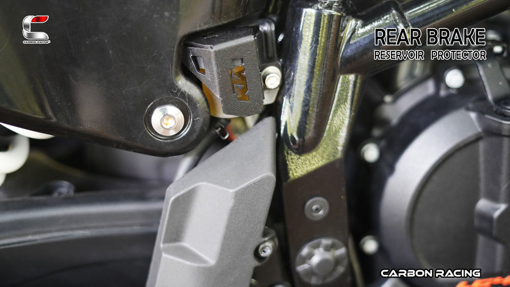 Aluminium Rear Brake Reservoir Protector for KTM Adventure 390/250/X (2025 Model) - Black