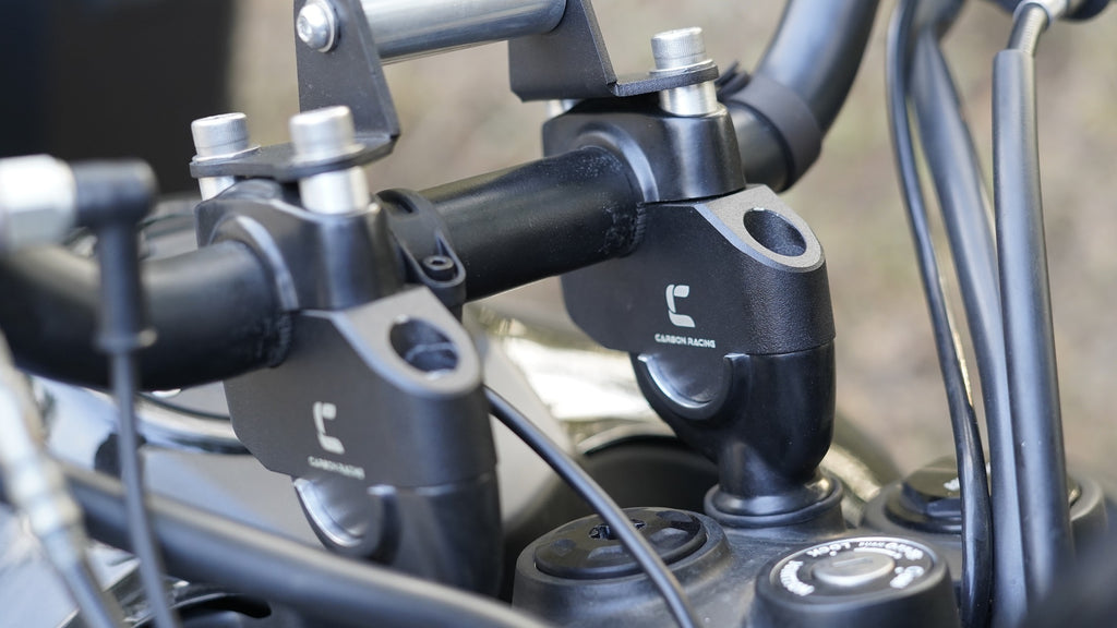 Premium Pull-Back (Offset) Handlebar Risers for Himalayan 450