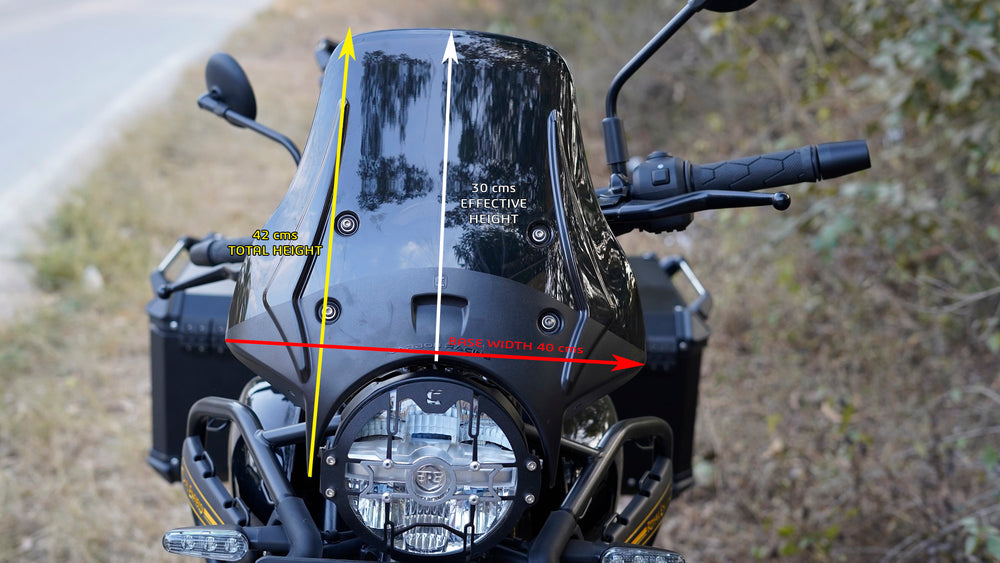 "WANDERER" Premium Touring Windshield for Himalayan 450 - Clear