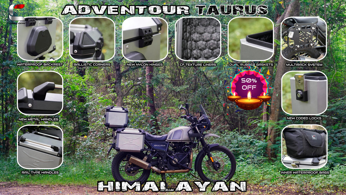 AdvenTOUR TAURUS 36 Panniers for Himalayan 36L 36L Pre Orders CARBON RACING