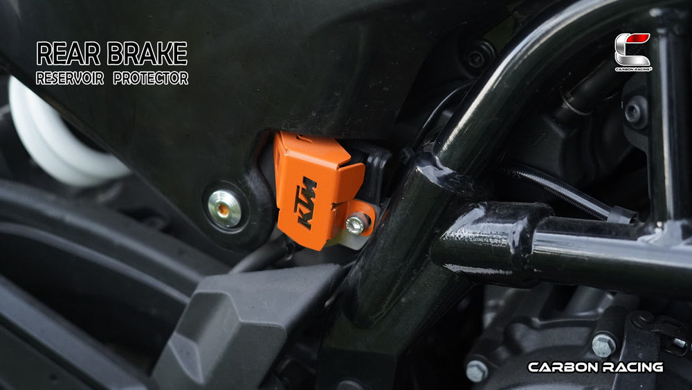 Aluminium Rear Brake Reservoir Protector for KTM Adventure 390/250/X (2025 Model) - Orange