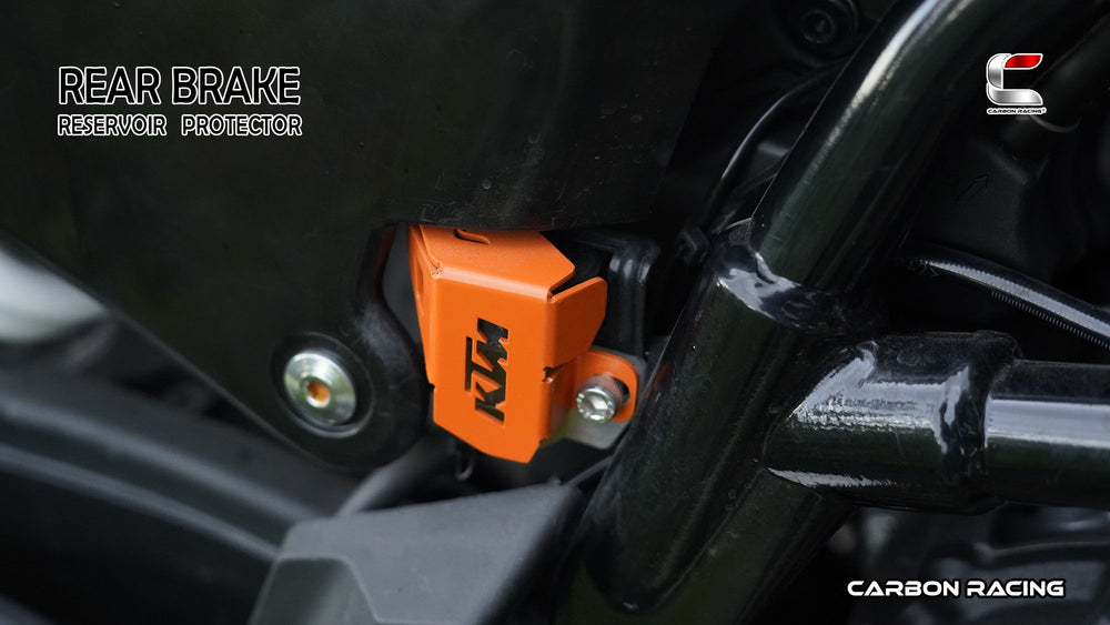 Aluminium Rear Brake Reservoir Protector for KTM Adventure 390/250/X (2025 Model) - Orange