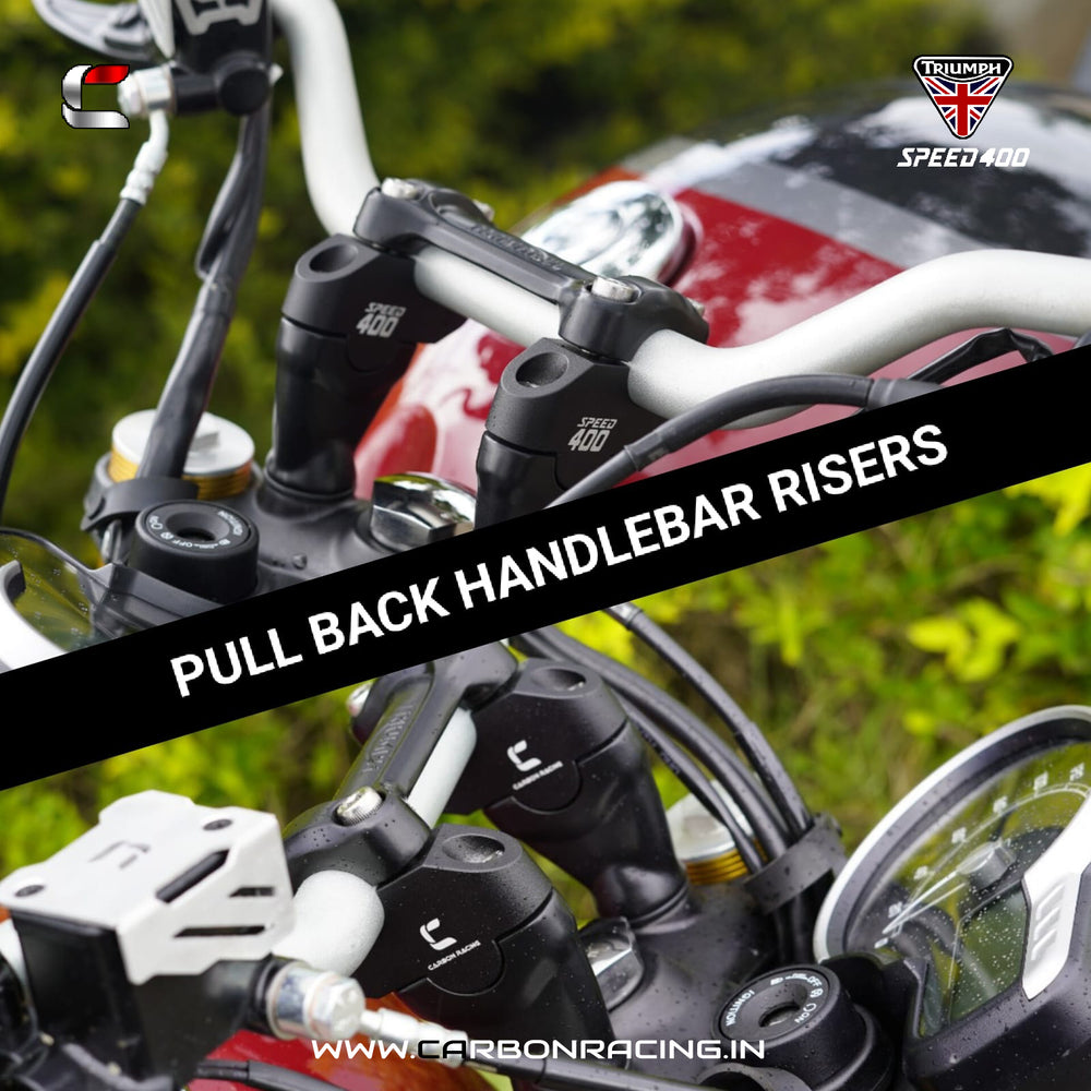 Premium Pull-Back (Offset) Handlebar Risers for Triumph Speed 400 ...