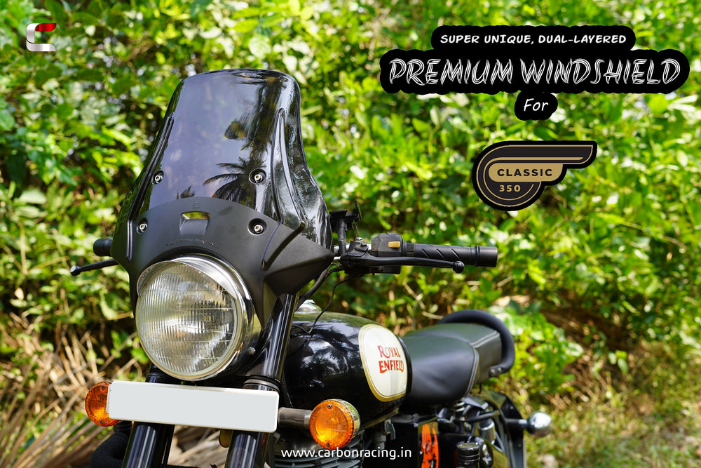 "WANDERER" - Premium Windshield for RE Classic/Standard/Bullet - Smoked