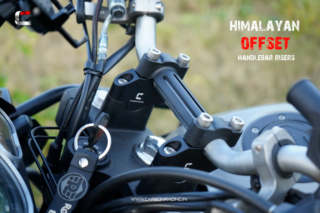 Pull Back Handlebar Risers (Offset) Himalayan 411 – CARBON RACING